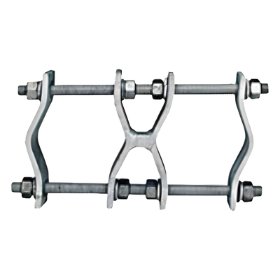 Kit de Montaje Tipo Pipa / Acero Galvanizado / Diámetro 31.8 mm a 88.9 mm / Intemperie / Peso 3.2 kg / Color Plata