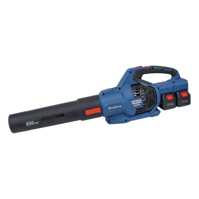 Sopladora Inalámbrica / 20V+20V / 6.0 Ah / Motor Sin Escobillas 1100 W / 650 CFM / 62 m/s / 6 Velocidades + Turbo / 1.9 kg