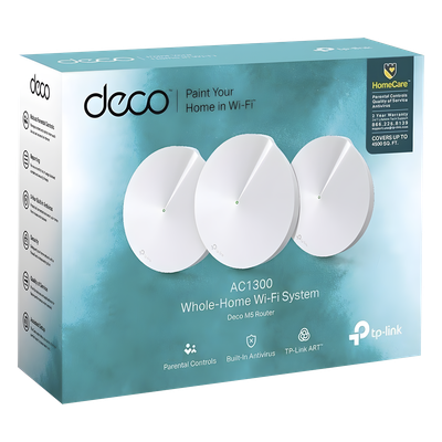 Kit Mesh Wi-Fi 5 / AC1300 Mbps / 2 Puertos Gigabit WAN/LAN / 4 Antenas Internas MU-MIMO / App Deco iOS/Android / HomeCare