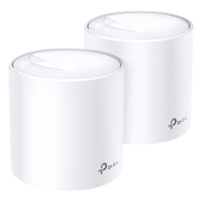 Sistema Mesh Wi-Fi 6 / AX1800 Mbps / 4 Flujos Simultáneos / 2 Puertos Gigabit WAN/LAN Auto-Detección / 2 Antenas Internas / Administración App Móvil