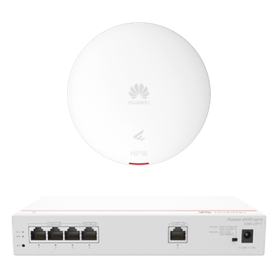 Kit Router Multi-Servicio y Punto de Acceso Wi-Fi 6 / 1.775 Gbps / 4 Puertos LAN PoE 50W / MU-MIMO 2×2 / Smart Antenna / Instalación Techo y Pared
