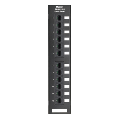 Panel de Parcheo de Impacto 110 / Categoría 6 / 12 Puertos / Montaje en Pared / 1-250 MHz / PoE++ 100W