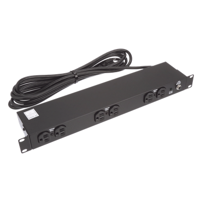 PDU Básico de Rack / 6 Salidas NEMA 5-15R / Entrada NEMA 5-15P / 19 in / 1UR / 15 A / 120 Vca