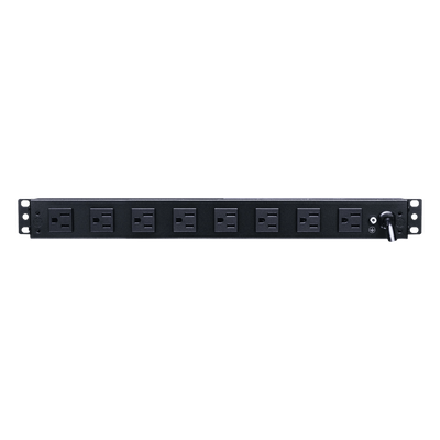 PDU de Montaje en Rack / 10 Salidas NEMA 5-15R / 15 A / 120 Vca / 1UR / 19 in / Protección Contra Sobretensiones