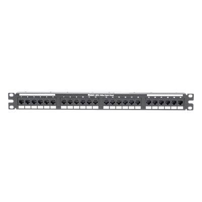 Panel de Parcheo de Impacto / Categoría 6A / 24 Puertos / 1UR / 1-500 MHz / 10GBASE-T
