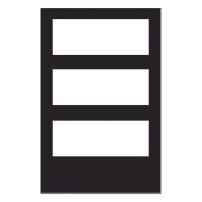 Puerta con Ventana para Gabinete / Acero Calibre 16 / Apertura 180° / Bisagra Reversible / Compatible con Serie CAB-4 Onyx