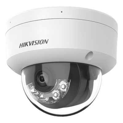 Cámara Domo IP / 6 Megapixel / Dual Light 30 m (98.4 ft) IR + 20 m (65.6 ft) Luz Blanca / Lente 2.8 mm / 105° / AcuSense Lite / IP67 / PoE