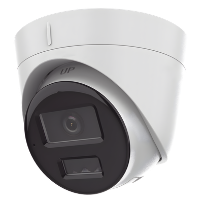 Cámara Turret IP / 4 Megapixel / Dual Light 30 m (98.4 ft) / Lente 2.8 mm / 98° FOV / AcuSense Lite / IP67 / PoE