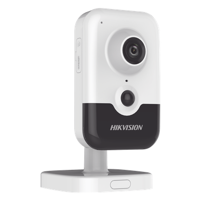 Cámara Cubo IP / 4 Megapixel / Lente 2.8 mm / IR EXIR 10 m (32.8 ft) / Sensor PIR 8 m (26.2 ft) / WDR 120 dB / PoE / Audio Bidireccional
