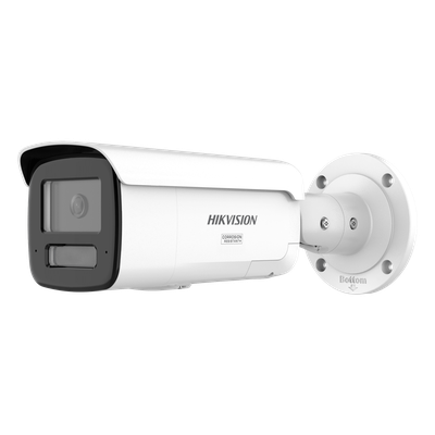 Bala IP / 4 Megapixel / Lente 4 mm / 60 m IR + Luz Blanca / IP67 NEMA 4X / WDR 130 dB / ACUSENSE 3.0 / Estrobo Azul y Rojo / 196 ft Alcance / Audio 2 Vías
