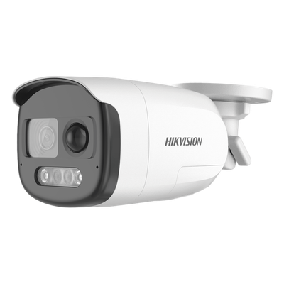 Cámara Bala TURBOHD / 2 Megapixel Full HD / Color 24/7 / Luz Blanca 40 m (131.2 ft) / WDR 130 dB / Sensor PIR 110° / Sirena 93.5 dB / Estrobo Rojo-Azul / IP67