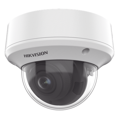 Domo TURBOHD 5 Megapixel / Lente Motorizado 2.7 – 13.5 mm / IR EXIR 40 mts (131 ft) / TVI-AHD-CVI-CVBS / IK10 / IP67 / dWDR / 12 Vcc / 24 VCA