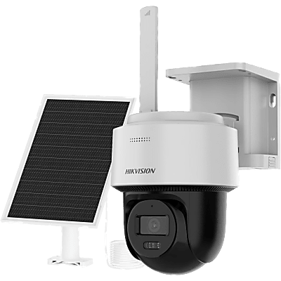 Kit Solar IP All in One / AOV / 4 Megapixel / Lente 2.8 mm / Panel Solar 8W + Batería Litio 9000 mAh / SIM 4G Integrada / Audio Bidireccional / Dual Light / IP66 / 0.68 ft x 0.43 ft x 0.93 ft