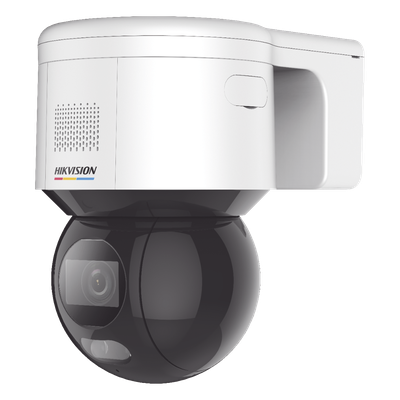 Cámara Domo PT IP / 4 Megapixel / Imagen Color 24/7 / Luz Blanca 30 m (98.4 ft) / Lente 4 mm / Audio Bidireccional / IP66 / PoE+