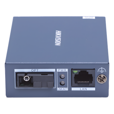 Transceptor Fibra Óptica Gigabit / Monofibra Monomodo / 20 km (12.4 mi) / 10/100/1000 Mbps RJ45 / SC / Industrial -20°C a 60°C / Protección 4 kV