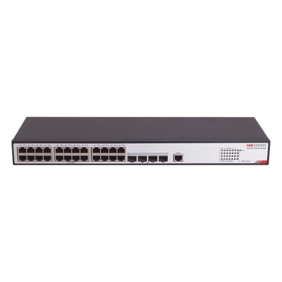 Switch Administrable / 24 Puertos RJ45 Gigabit / 4 Puertos SFP 10G / 216 Gbps / 1.44 ft × 0.52 ft × 0.14 ft