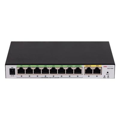 Router PoE+ / 8 Puertos Gigabit / 2 Puertos WAN / 1000 Mbps Throughput / Balanceo de Carga 3 ISP / 200 Clientes