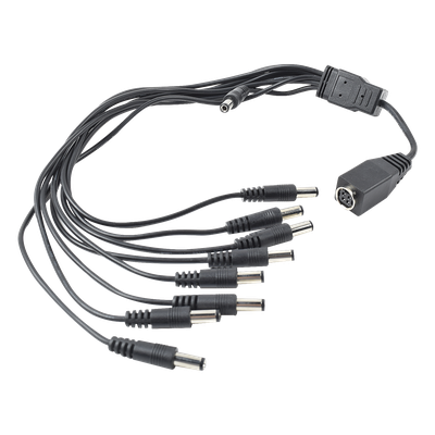 Cable de alimentación multivía / 9 vías / 8 cámaras TurboHD / 12 VCC / 500 mA por canal / Conector plug 3.5 mm