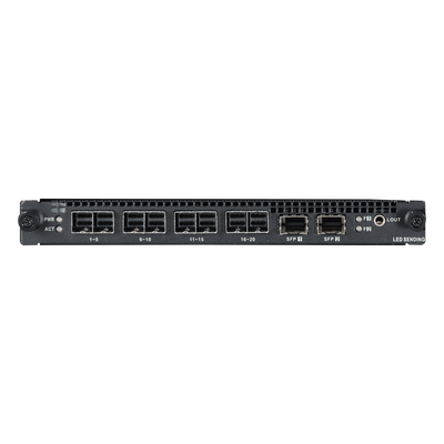 Tarjeta de Salida LED / 4 miniSAS 20 Puertos 1G / 2 Interfaces Ópticas 10G / Resolución 10.4 MP / Audio 3.5 mm