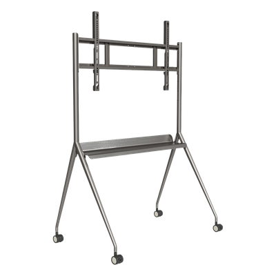 Soporte de Piso Móvil / Pantallas 86″ y 98″ / VESA 400×200 a 600×400 / Carga 135 kg / Estructura Metálica