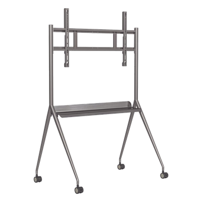 Soporte de Piso Móvil para Pantalla / 55″ a 75″ / VESA hasta 600 x 400 mm / Carga 85 kg / Estructura Metálica 20 kg