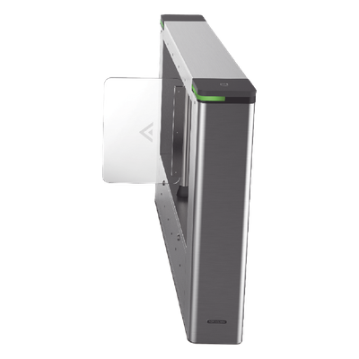 Torniquete Swing Derecho / Carril 90 cm (2.95 ft) / Panel + Lector Tarjeta / TCP-IP / 6,000,000 MCBF / 12 Pares IR / IP54 / 60,000 Tarjetas
