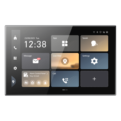 Monitor Táctil de Gestión de Seguridad / Pantalla IPS 10.1″ Full HD+ 1920×1200 / Android 14 / Wi-Fi 6 / PoE / Gestión 17 Videoporteros 16 Cámaras IP