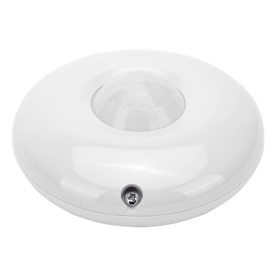 Sensor PIR de Techo / Cobertura 360° / Alcance 12 m (39.4 ft) / 172 Zonas de Detección / Montaje 2.4 a 4 m (7.9 a 13.1 ft) / Interior