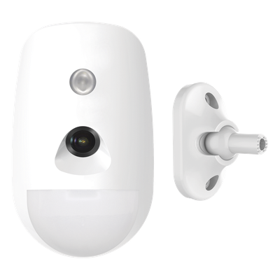 Detector PIR Inalámbrico con Cámara / Cobertura 12 m (39.4 ft) / Ángulo 85.9° / Inmunidad Mascotas 30 kg / Batería 6 Años / VGA 640×480