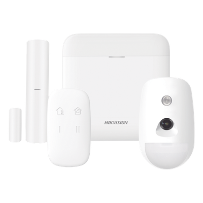 Kit de Alarma Inalámbrica / 48 Zonas / PIR con Cámara 640×480 / Cifrado AES-128 / Wi-Fi / Batería de Respaldo 3 Años