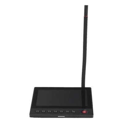 Micrófono IP de Red / Pantalla Táctil 7″ / 6 Teclas Programables / PoE 12 VCD / RJ45 10/100 Mbps