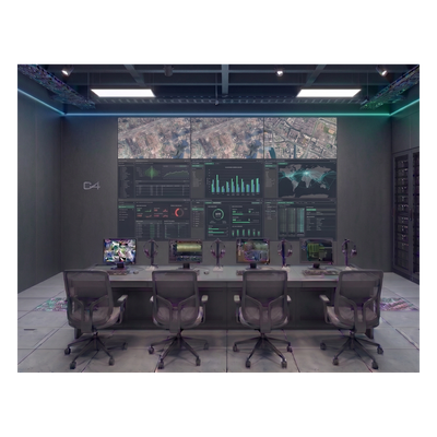 Videowall LCD 3×3 / 9 Pantallas 55″ Full HD / Bisel 3.5 mm / Decodificador 16 Salidas HDMI 4K / 256 Canales / Brillo 500 cd/m² / Operación 24/7 / Montaje de Pared