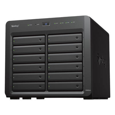 Servidor NAS / 12 Bahías / Expansión a 36 Bahías / Intel Xeon 6 Núcleos / 16 GB DDR4 ECC / 10GbE RJ-45 / Caché NVMe SSD / RAID F1, 0, 1, 5, 6, 10