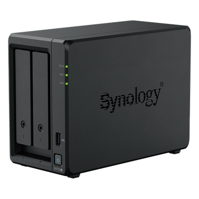 NAS de 2 Bahías / Expansible a 7 Unidades / Puerto 2.5GbE / 2 Ranuras M.2 NVMe / 276 MB/s Lectura / 224 MB/s Escritura / Procesador AMD Ryzen R1600 / 4 GB DDR4 ECC