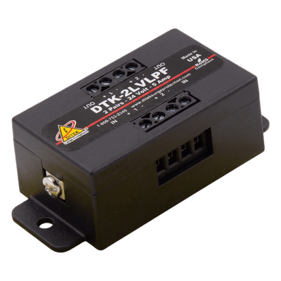 Protector Bajo Voltaje / 2 Pares / 24V / 47V Sujeción / -40 a 70°C / 0.25 x 0.13 x 0.13 ft / UL497B / Paneles Incendio Direccionables