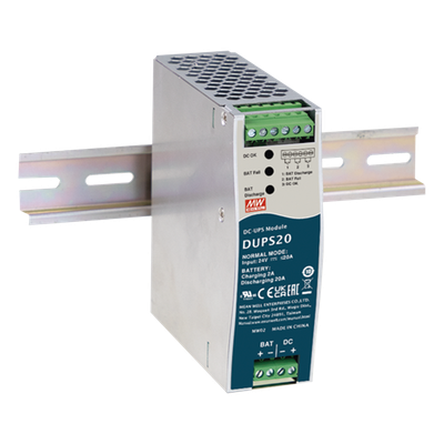 Módulo DC-UPS / 24VCD 20A / Riel DIN / Baterías 4 a 135 Ah / -30°C a +70°C / 2000 m (6561.7 ft)