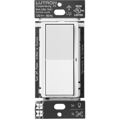 Interruptor Inteligente de Pared / On/Off No Regulable / 120 V con Neutro / 5 A LED / 600 W Incandescente / Control Pico y Smart Hub / 3 Vías