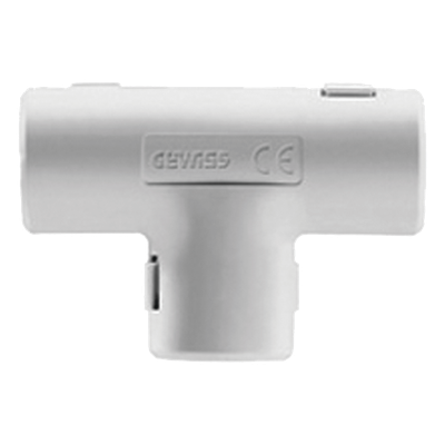 Unión en T para Tubería Rígida / 25 mm / PVC Auto-extinguible / Libre de Halógenos / Instalaciones Eléctricas