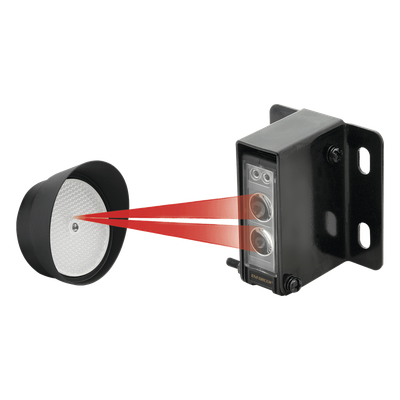 Detector Fotoeléctrico / Rango Ajustable 14 m (45.9 ft) / IP66 Exterior / Salida Relé NO/NC/COM / LED Alineación y Disparo / 12 VDC