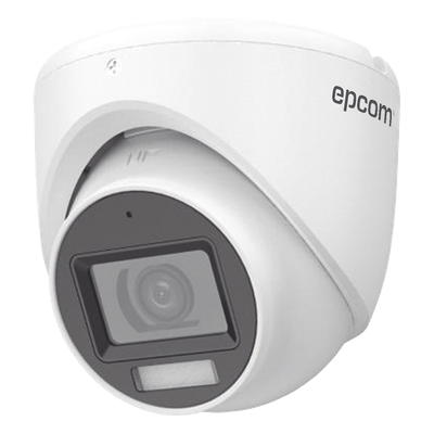 Cámara Turret TURBOHD / 3K 5 Megapixel / Dual Light IR 30 m (98.4 ft) + Luz Blanca 20 m (65.6 ft) / Gran Angular 104.9° / 4 Tecnologías / IP67 / Audio Integrado