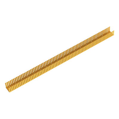 Canaleta Ranurada para Fibra Óptica / 4 in Ancho x 4 in Alto / 1828.8 mm Largo / PVC Rígido / Color Amarillo / UL 2024a