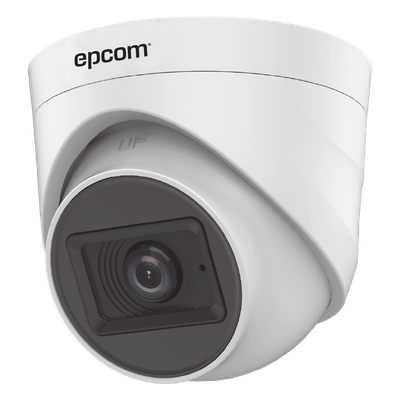 Cámara Domo TURBOHD / 2 Megapixel / Gran Angular 106.4° / IR 20 m (65.6 ft) / Audio por Coaxitron / Interior / 4 Tecnologías