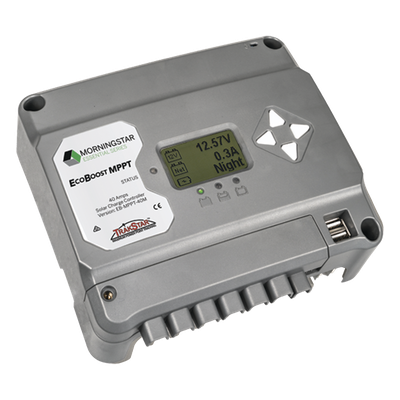 Controlador de Carga Solar MPPT / 40 A / 12V y 24V / Pantalla LCD / 2 Puertos USB 3A / Control de Iluminación
