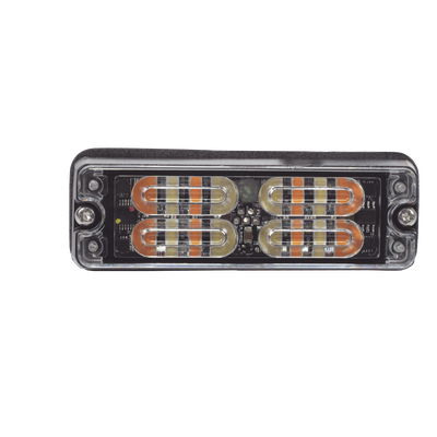 Luz de Advertencia LED de Montaje en Superficie / 16 LED / Ámbar/Blanco / 36 Patrones Programables / IP67 / 0.5 Pulgadas de Profundidad