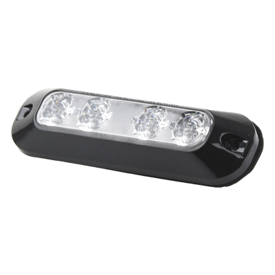 Luz Auxiliar LED / 4 LEDs Bicolor Rojo/Azul / 22 Patrones de Destello / Voltaje Universal 12-24 VCC / Interior y Exterior