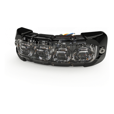 Luz de Advertencia Direccional Flexible / 8 LED Dual Color / 69 Patrones de Destello / IP69K / 12-24V / Curvatura 120°