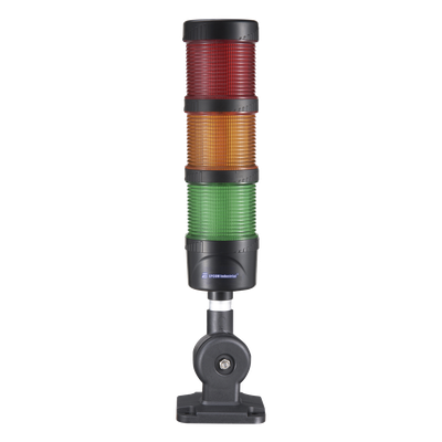 Torre LED Indicadora de Estado / 3 Niveles / Rojo Ámbar Verde / Buzzer 85 dB / 24 VCD / IP53