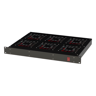 Ventilador para Rack 19″ / 6 Abanicos / 1 Unidad de Rack / 110 Vca / 2.1 A / Carcasa de Acero Laminado
