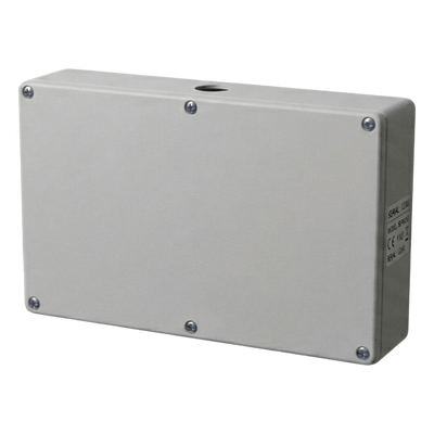 Gabinete de Resguardo para DVR / 41 x 26 x 7 cm / Lámina Calibre 22 / Montaje en Pared / 4 Accesos de Cableado / Interior