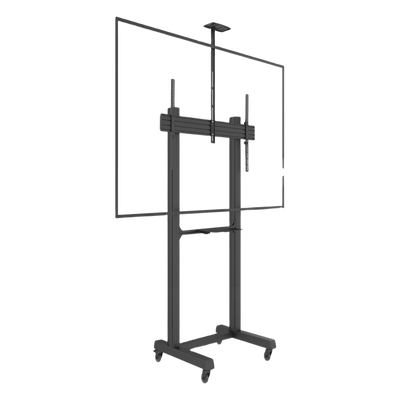 Soporte de Piso Móvil para Pantalla / 65 a 100 in / VESA 100×100 a 1000×600 / Carga 120 kg / Aluminio y Acero